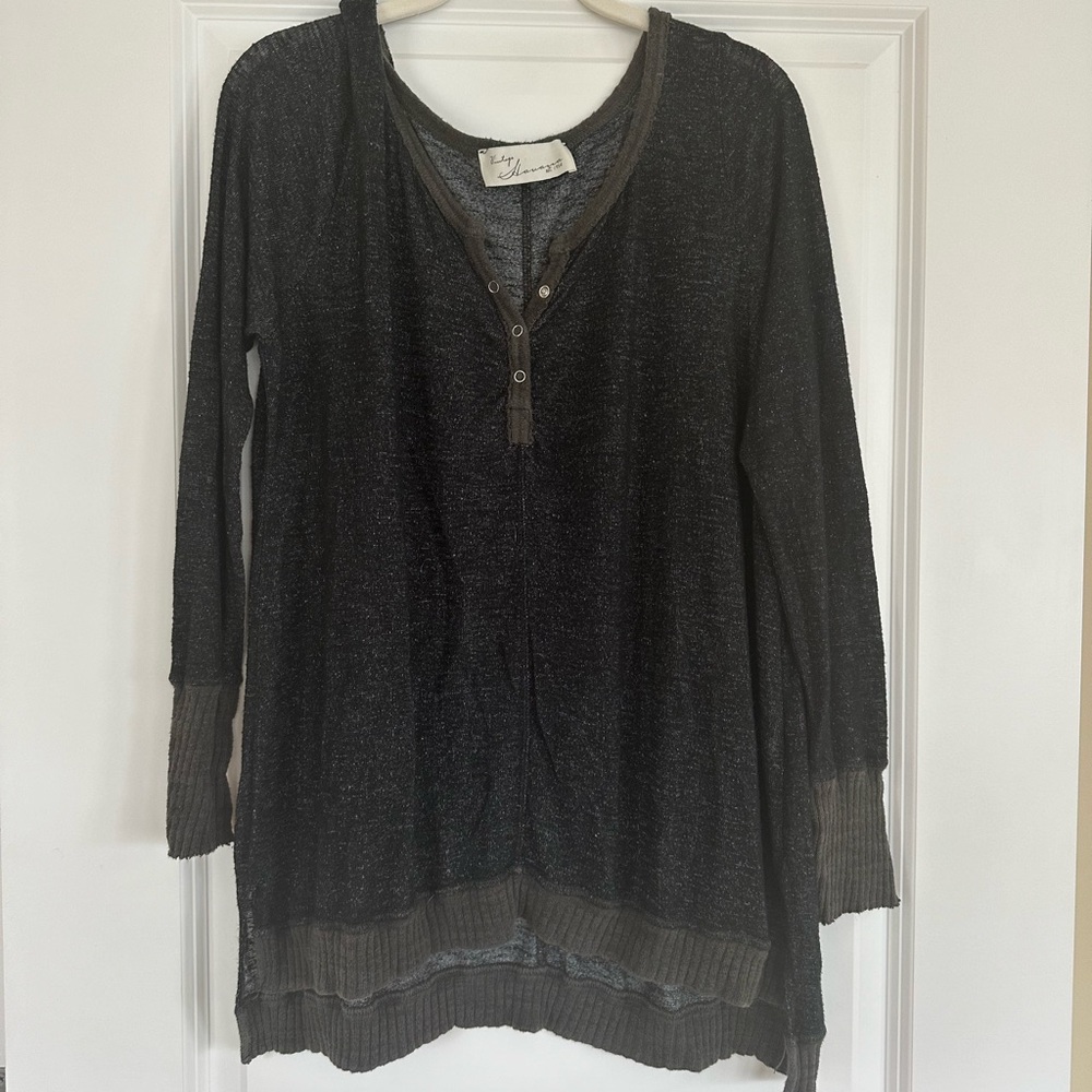 Long Sleeve Tee with Buttons